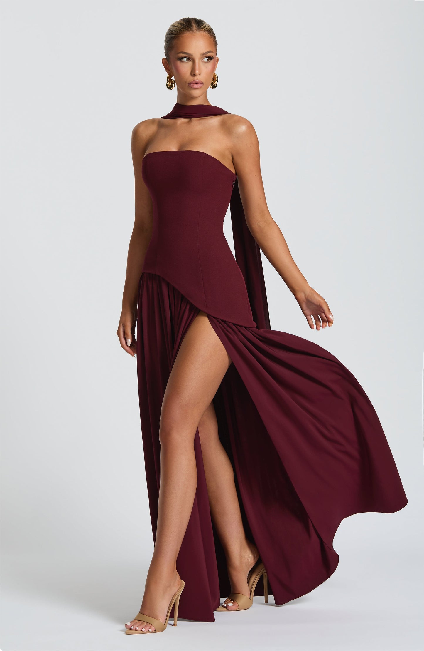 Elegant Cherry Maxi Dress