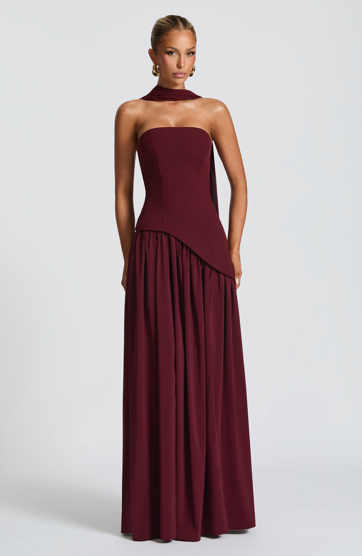 Elegant Cherry Maxi Dress