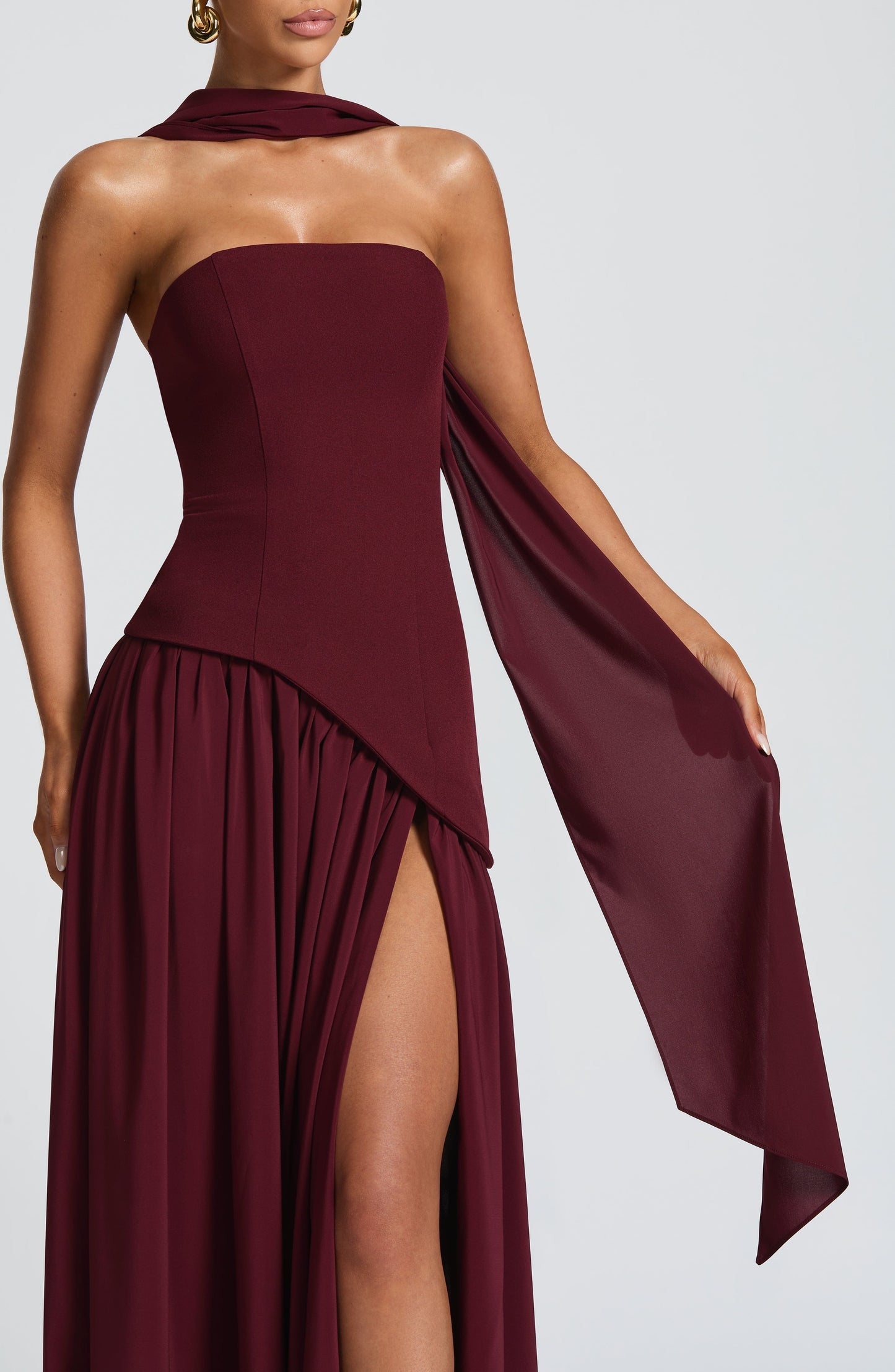 Elegant Cherry Maxi Dress