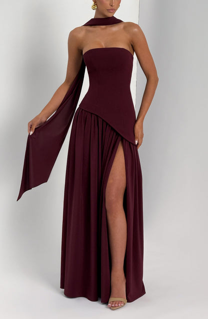 Elegant Cherry Maxi Dress
