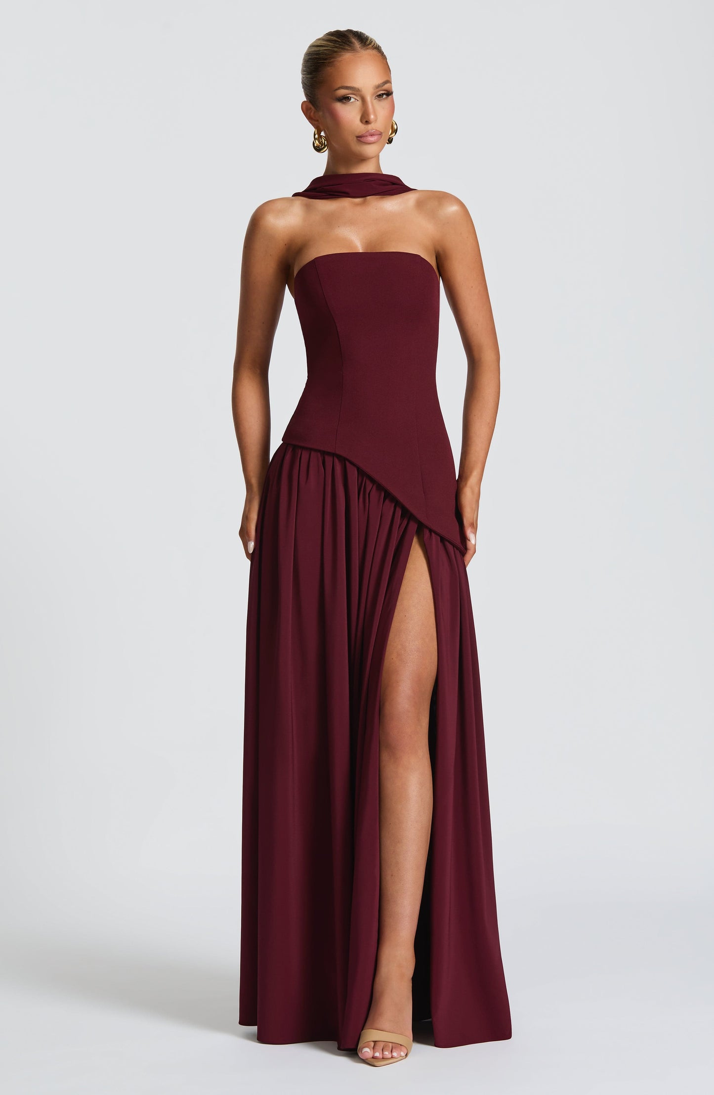 Elegant Cherry Maxi Dress